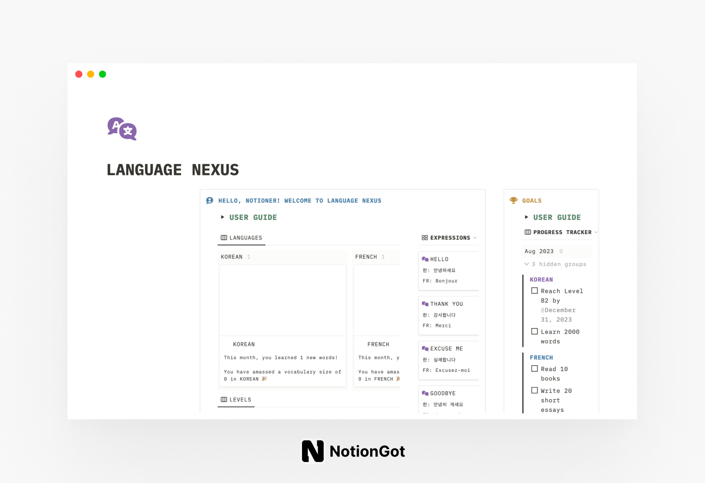 10+ Notion Templates for Language Learning - Best Notion Templates For ...