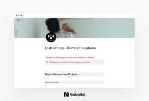 20+ Best & Free Home Renovation Notion Templates - Best Notion