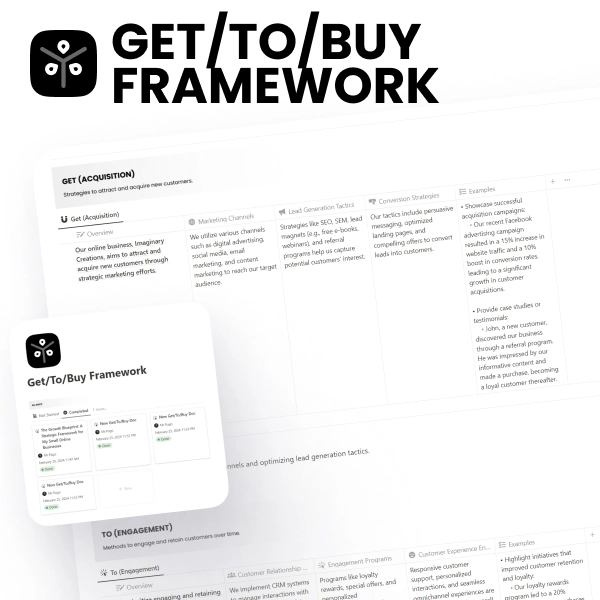 Free Notion Get/To/Buy Framework Template