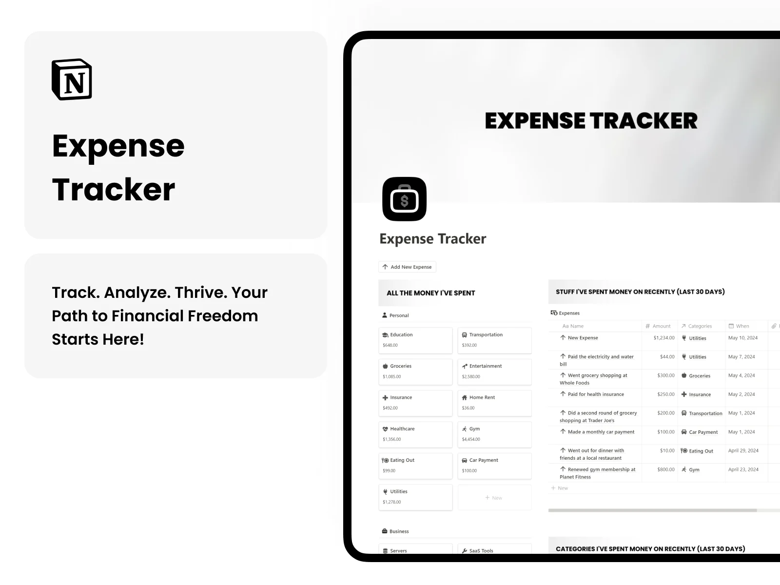 Free Notion Expense Tracker