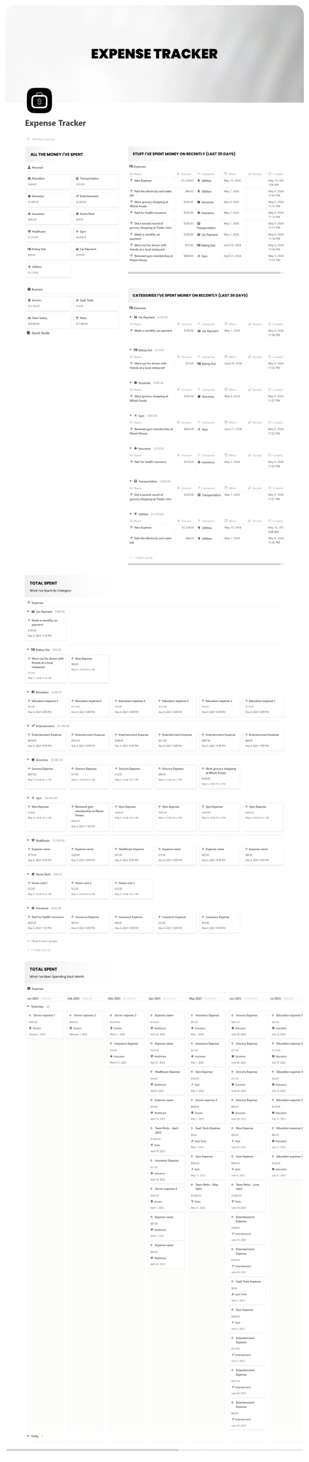 Free Notion Expense Tracker