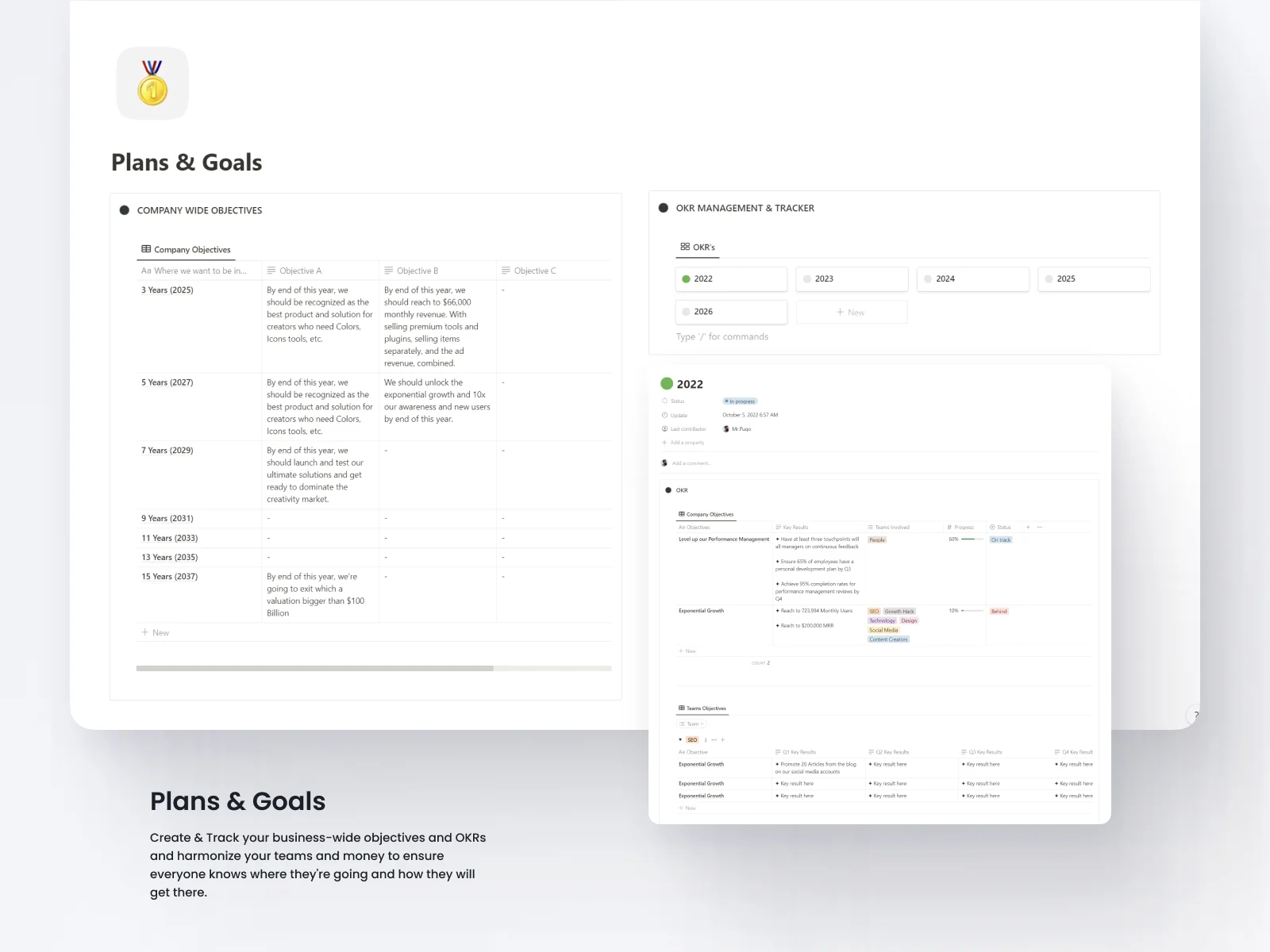 Business Hub's Plans and Goals Hub