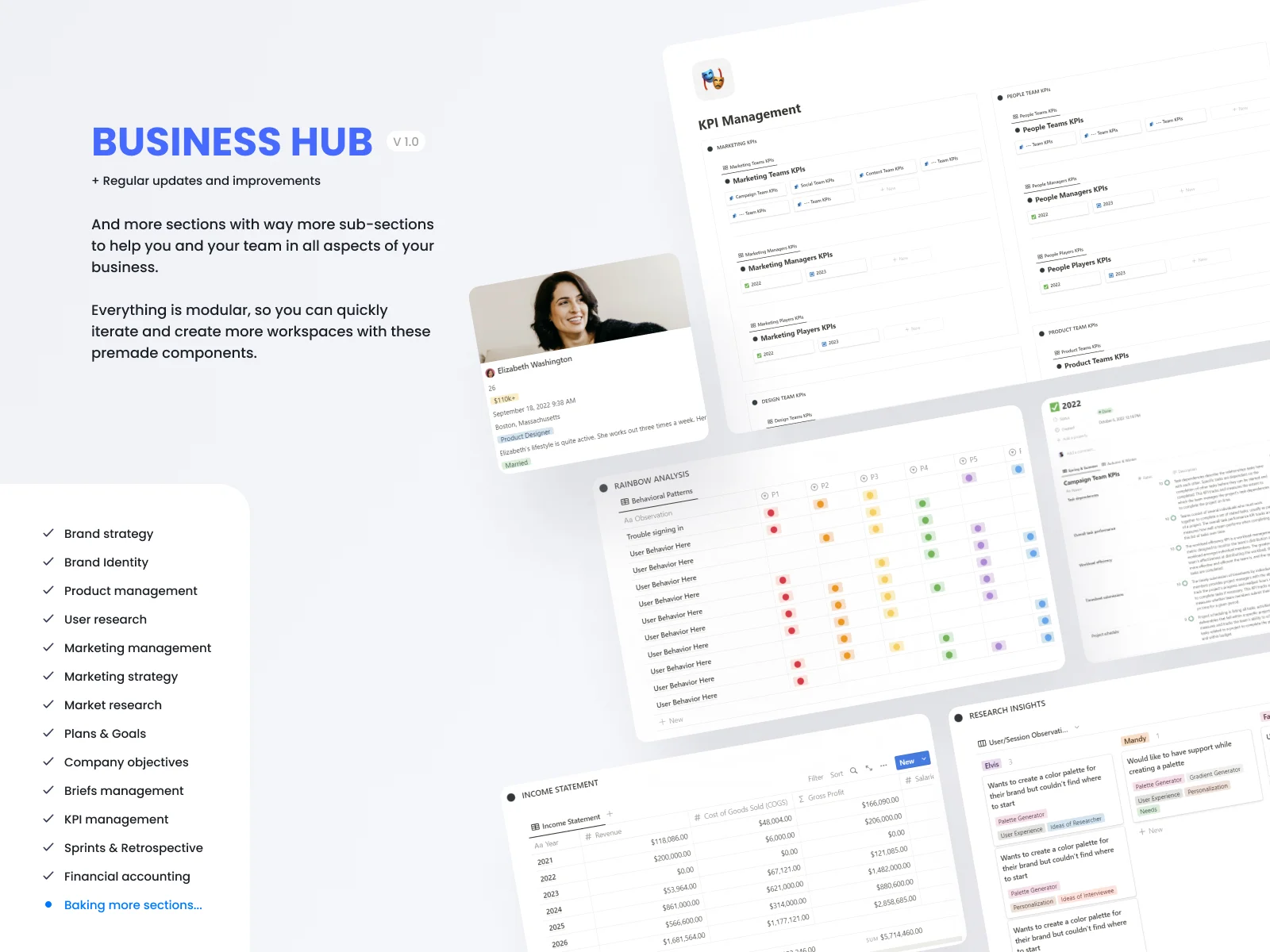 More of Business Hub Notion Template