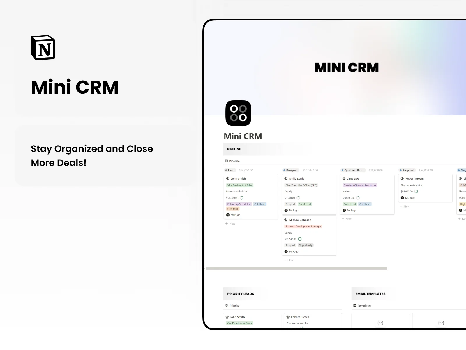 Free Notion CRM & Lead Management Template