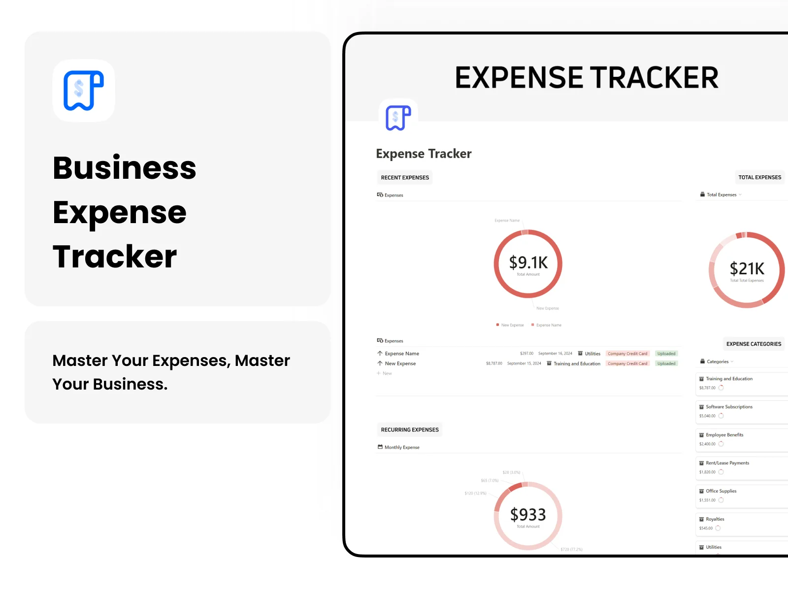 Notion Expense Tracker Template for Businesses