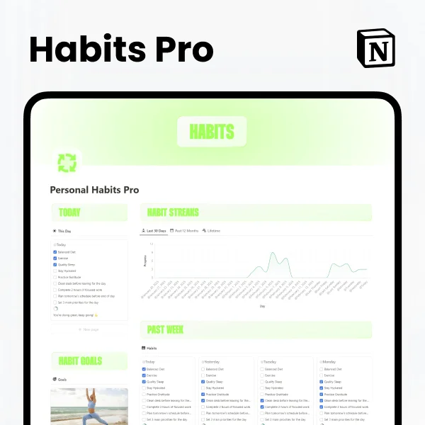 Premium Notion Habit Tracker