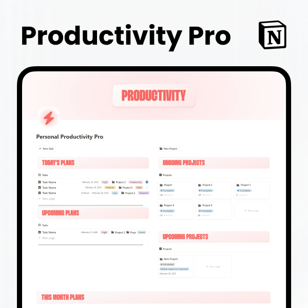 The Ultimate Notion Productivity Template