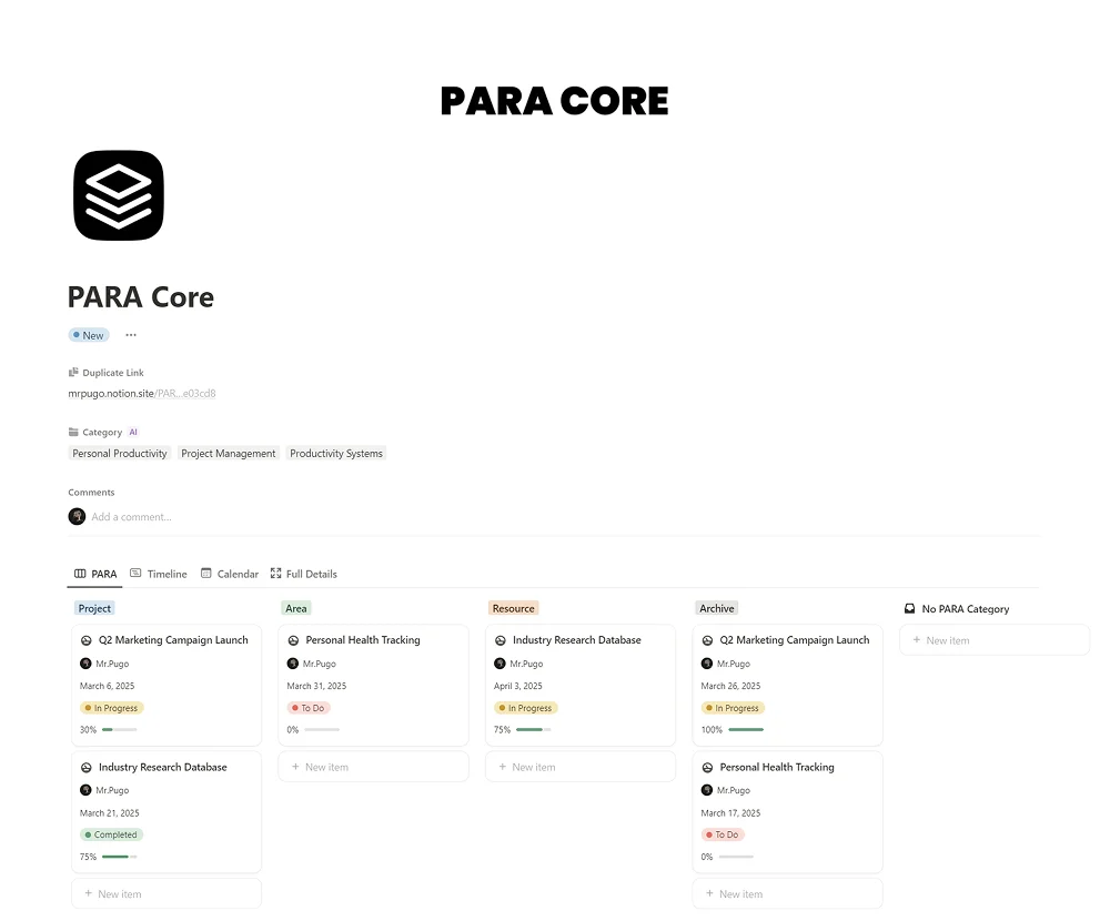 PARA Core