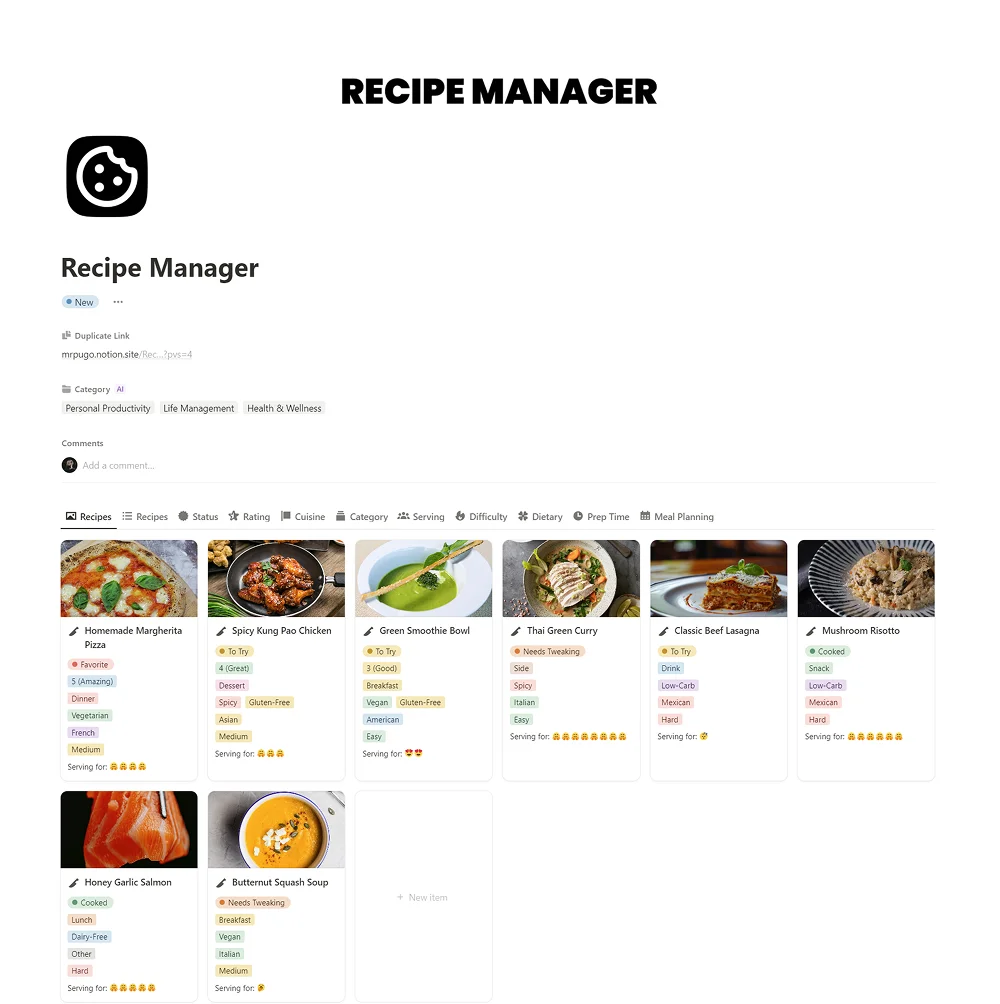 Recipe Manager