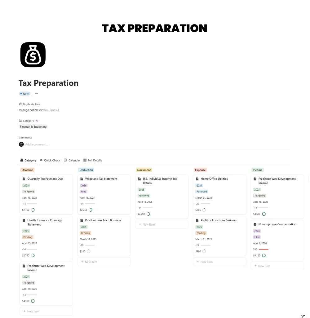 Tax Preparation