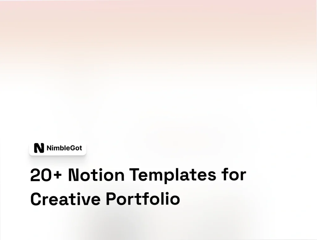 20+ Notion Templates for Creative Portfolio