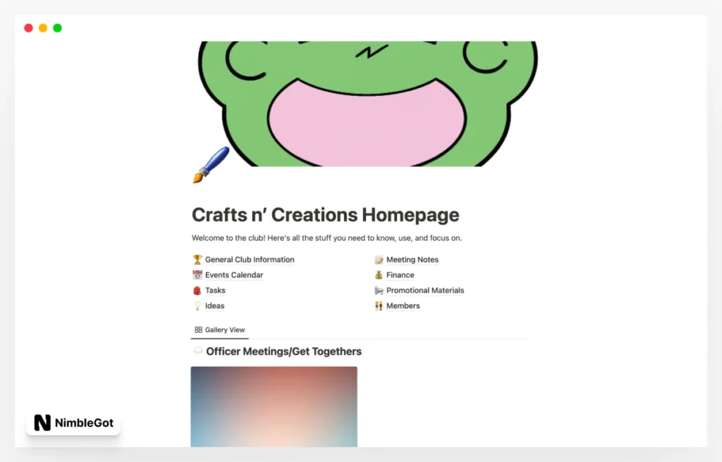 Crafts nā Creations Club Organization