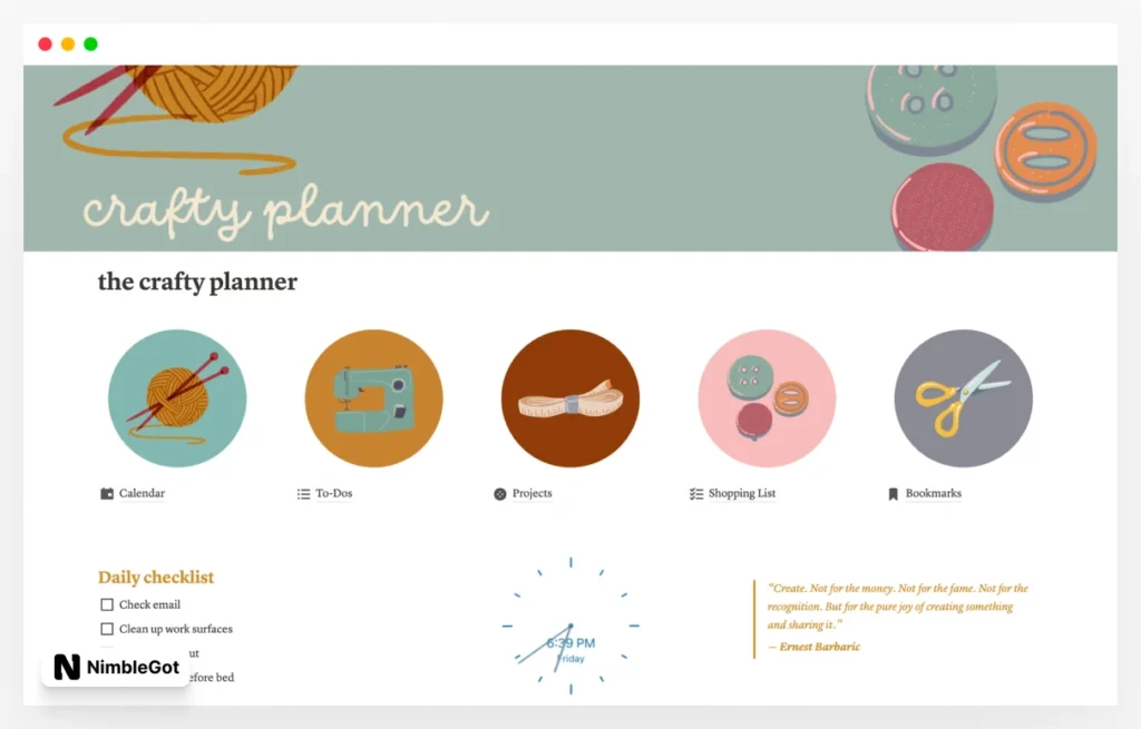the crafty planner