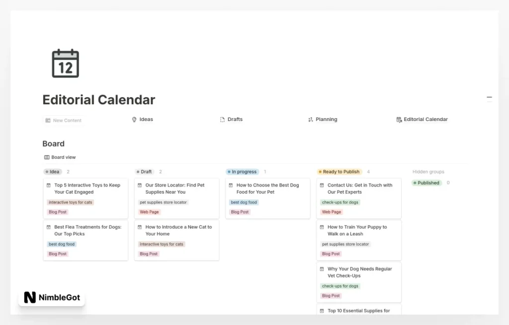 Editorial Calendar