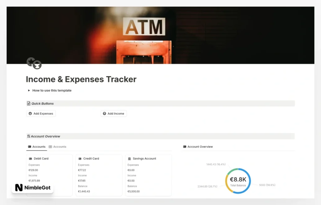 Income & Expenses Tracker
