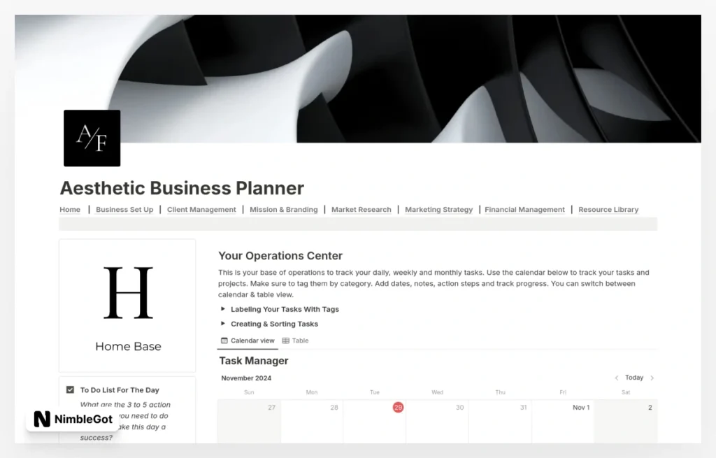 Aesthetic Small Business Planner & Expense Tracker