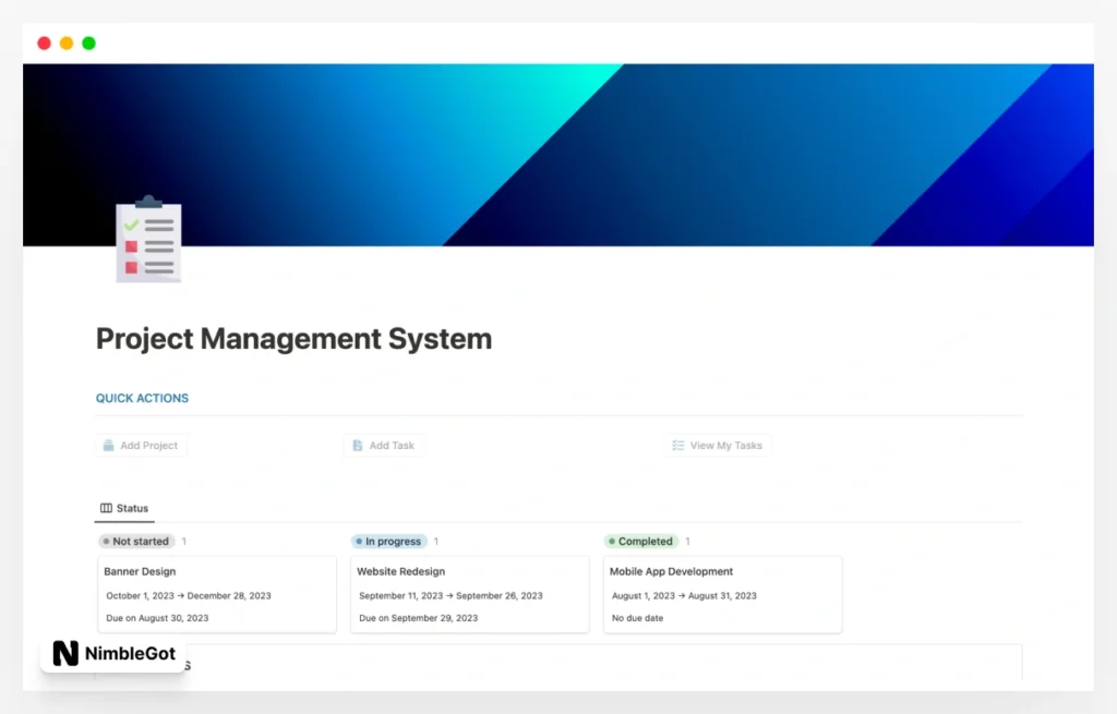 Project Management System