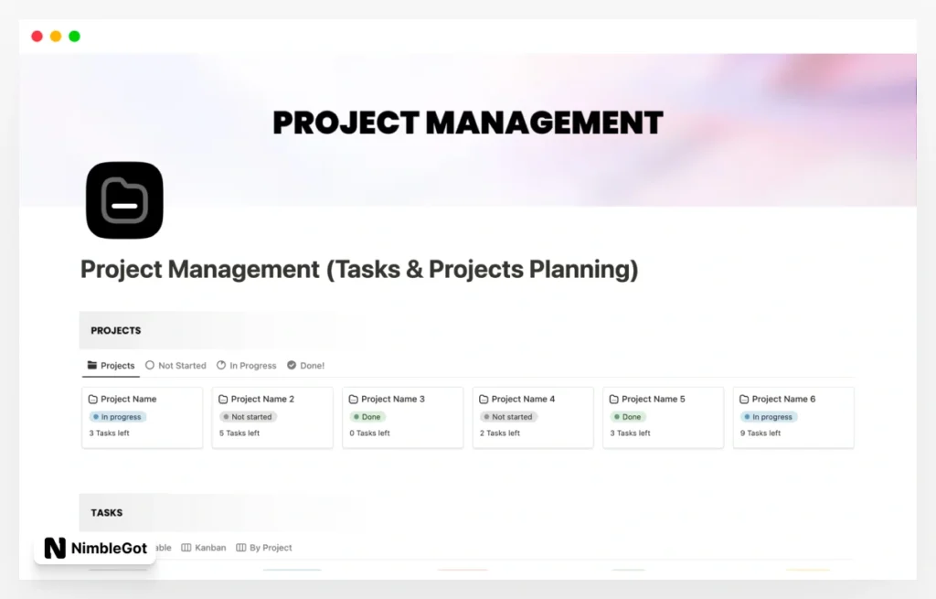 Project Management (Tasks & Projects Planning)