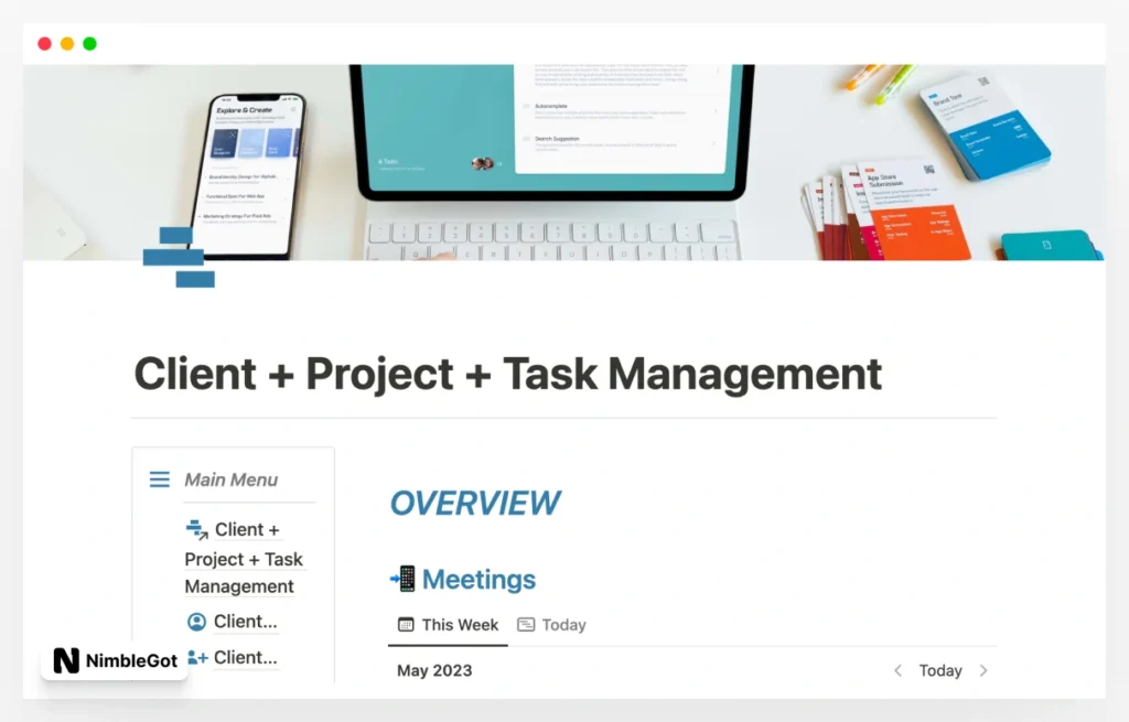 Client + Project + Task Management