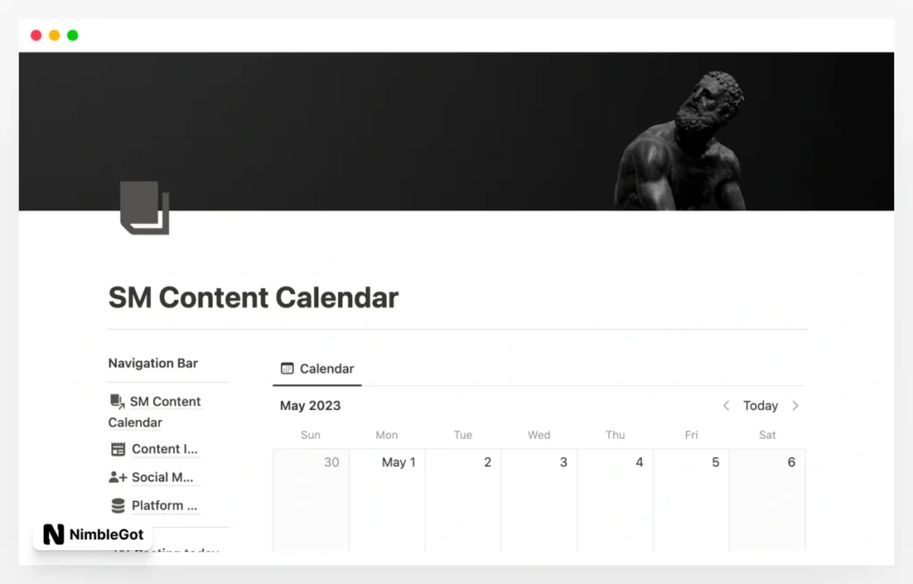 Social Media Content Calendar