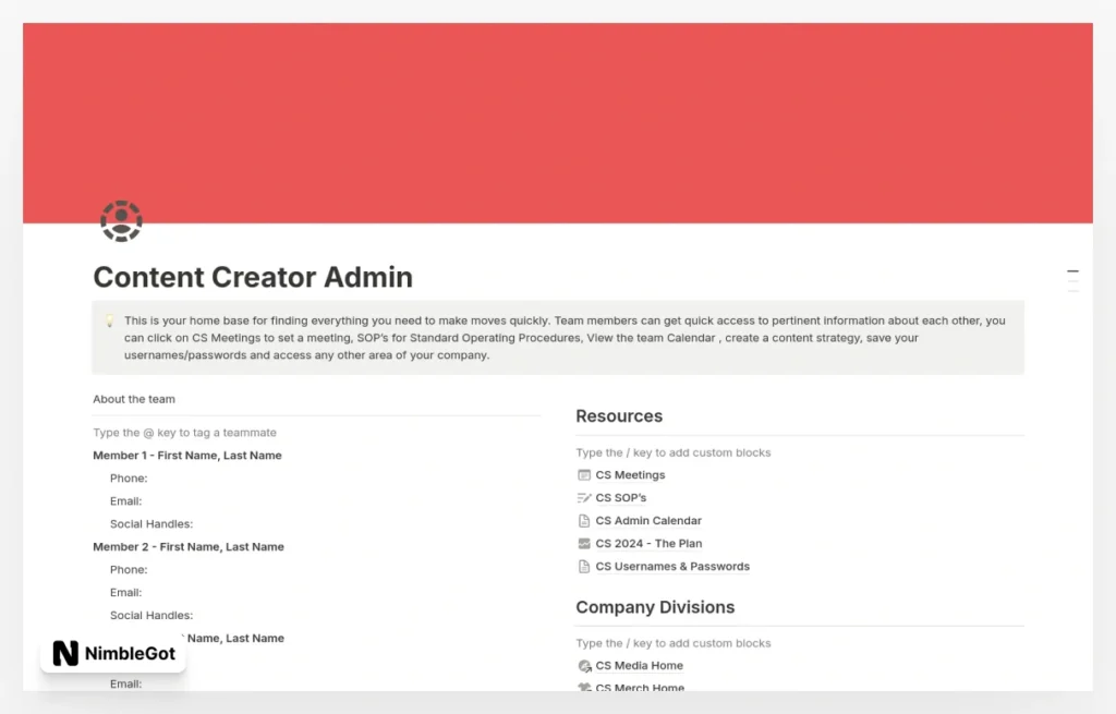 Content Creator Hub