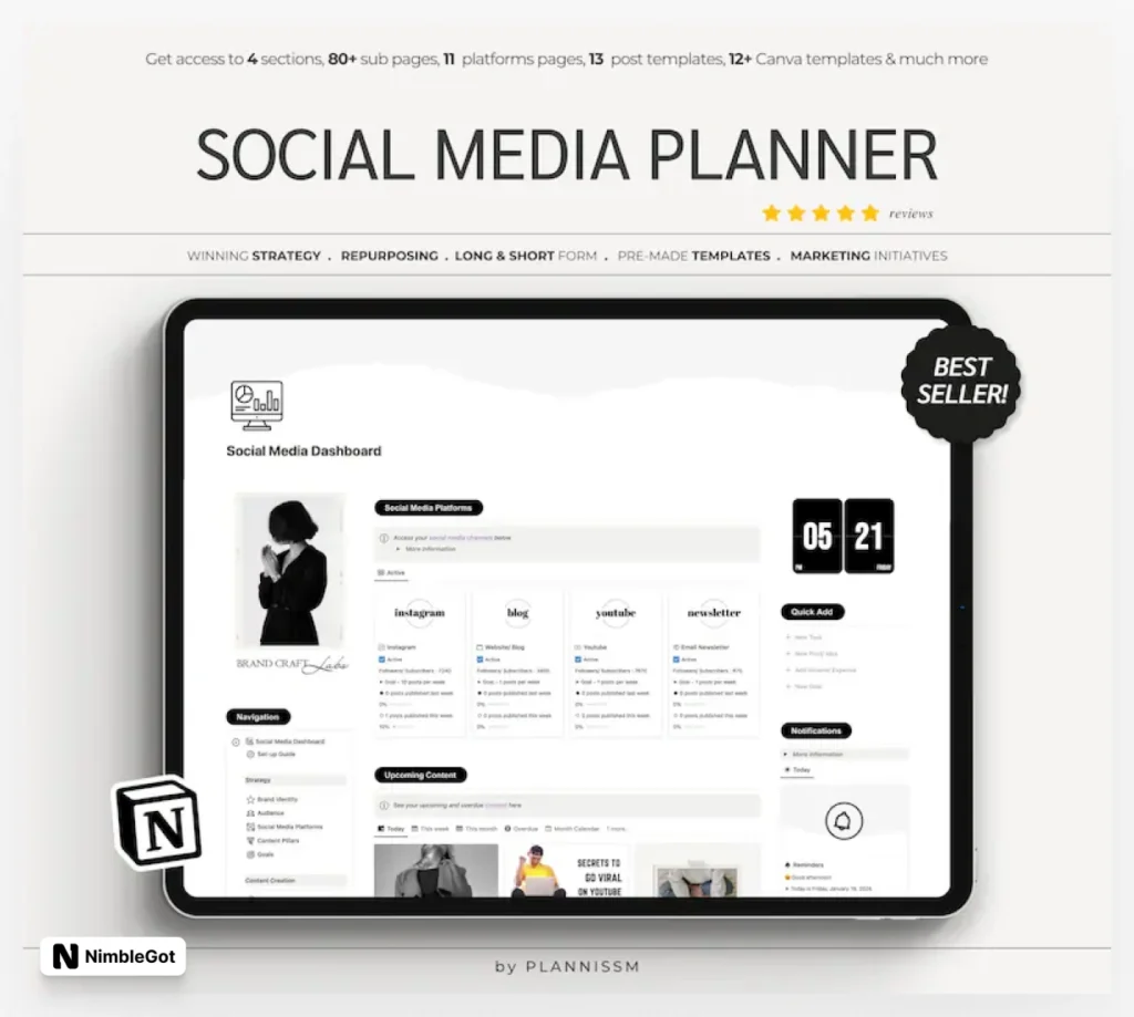 content system Social Media Planner