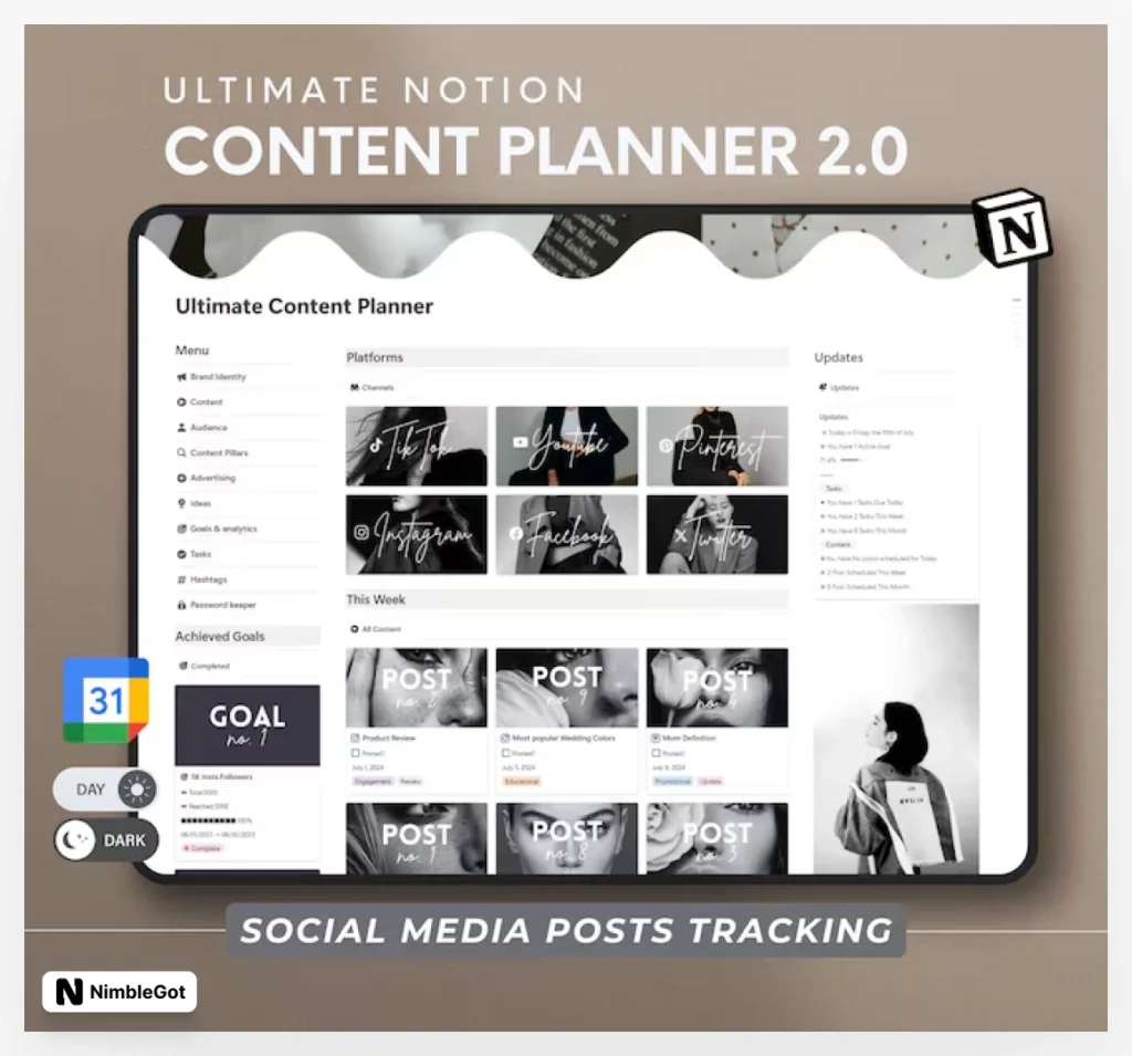 Content Planner for Social Media & Bloggers