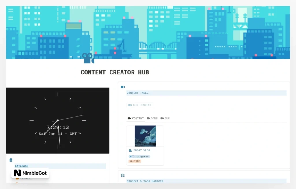 Content creator hub