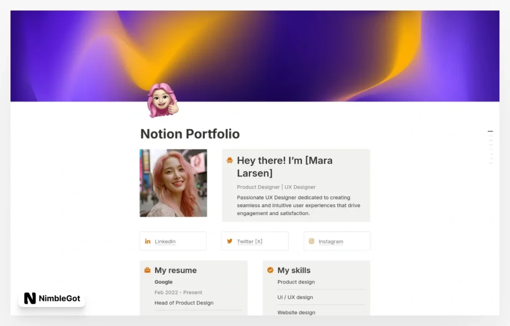 Design Portfolio (no database version)