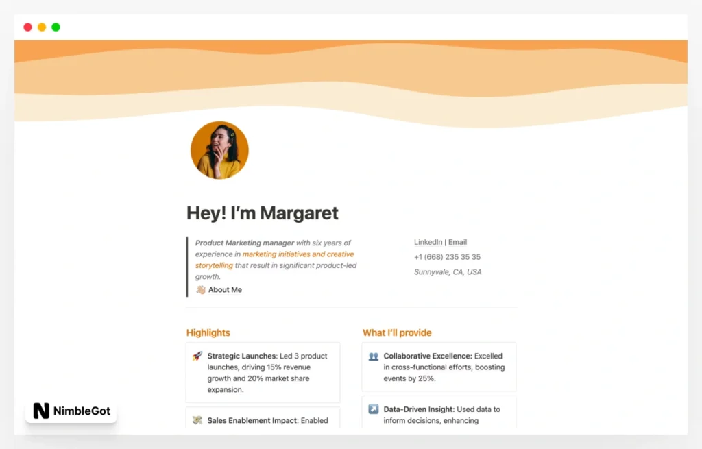 Orange creative portfolio
