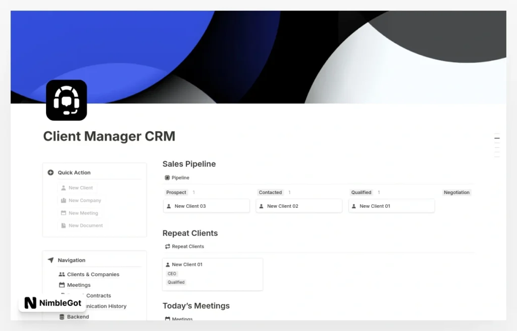 Client Manager CRM