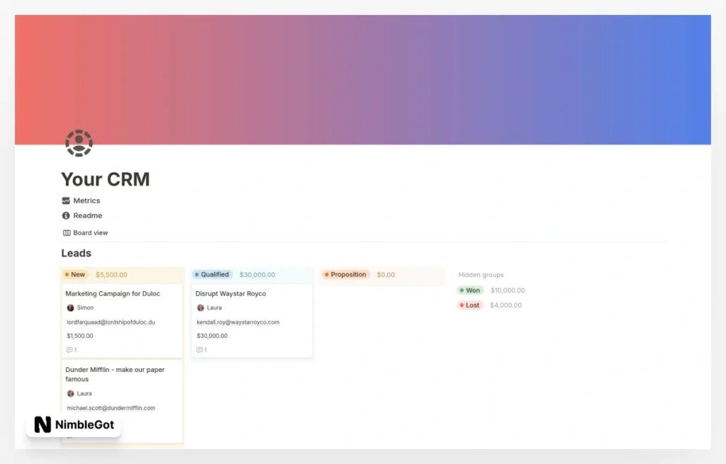 Your CRM for Notion