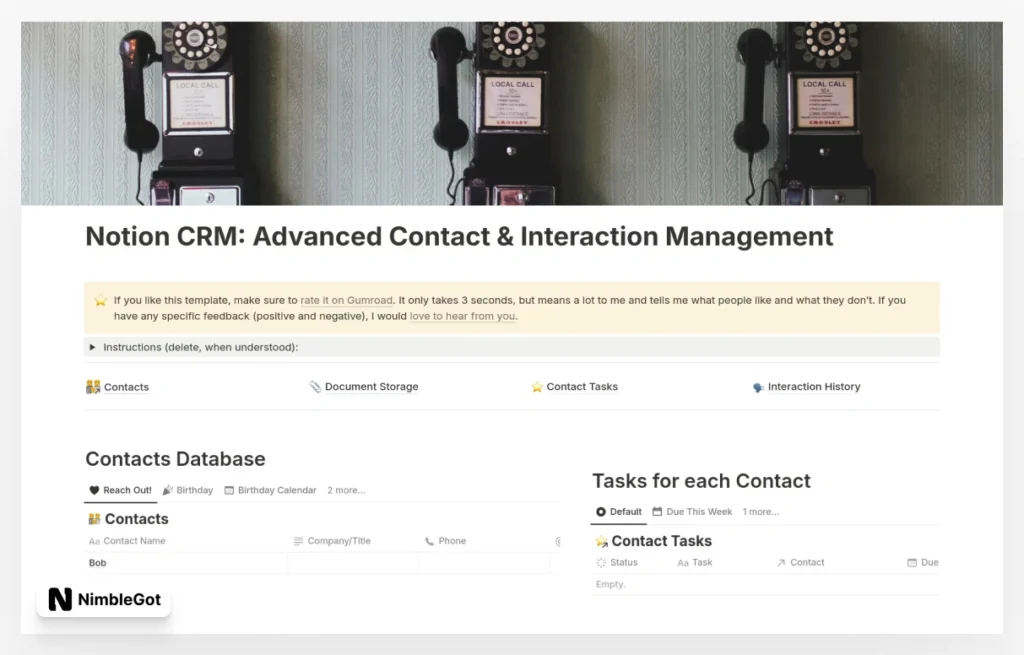 Advanced CRM: Customer Relationship Manager