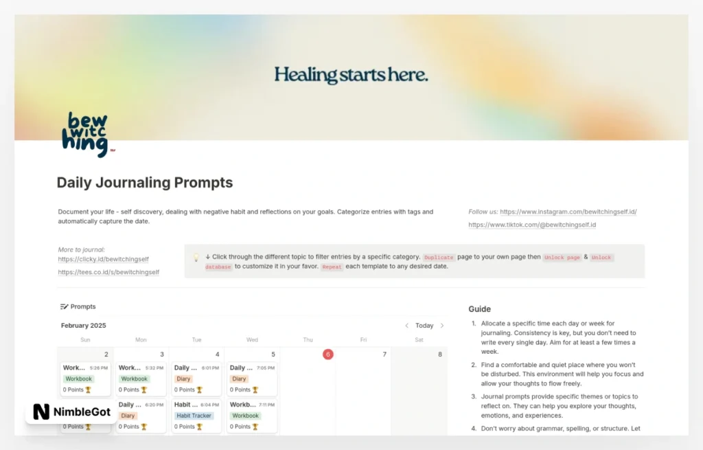 Daily Journaling: Build Habits, Reflect, Mindful
