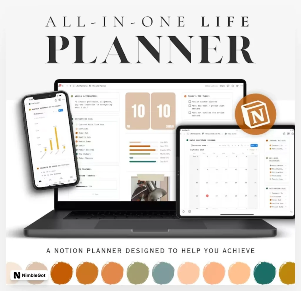 All-in-One Notion Planner for ADHD