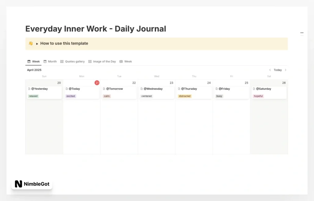Everyday Inner Work - Daily Journal