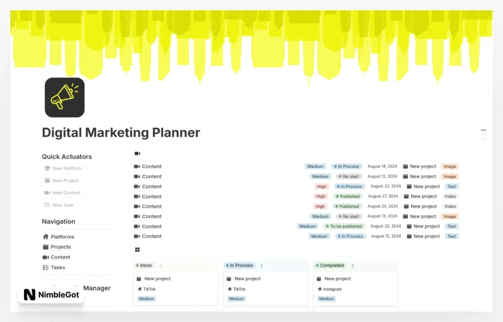 Digital Marketing Planner