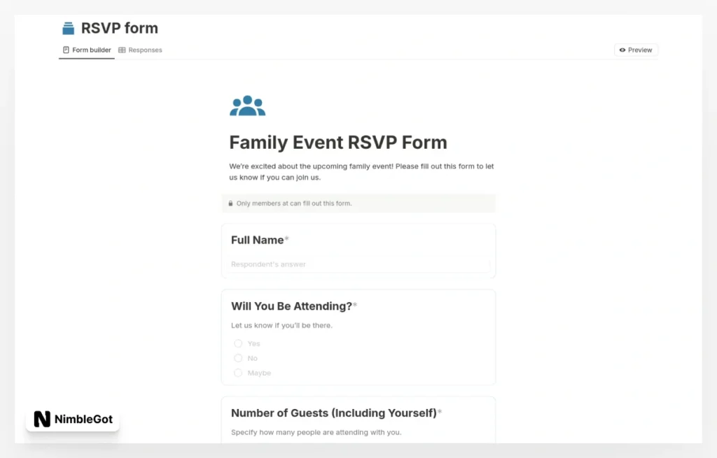 RSVP Form