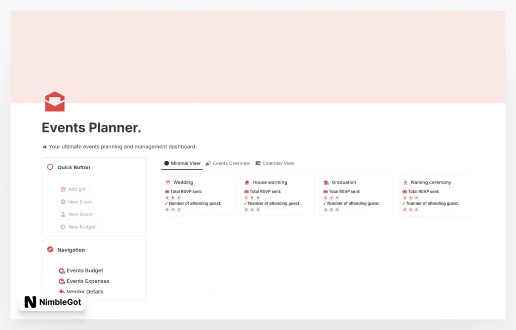 Events Planner