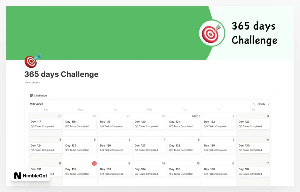 365 days challenge tracker