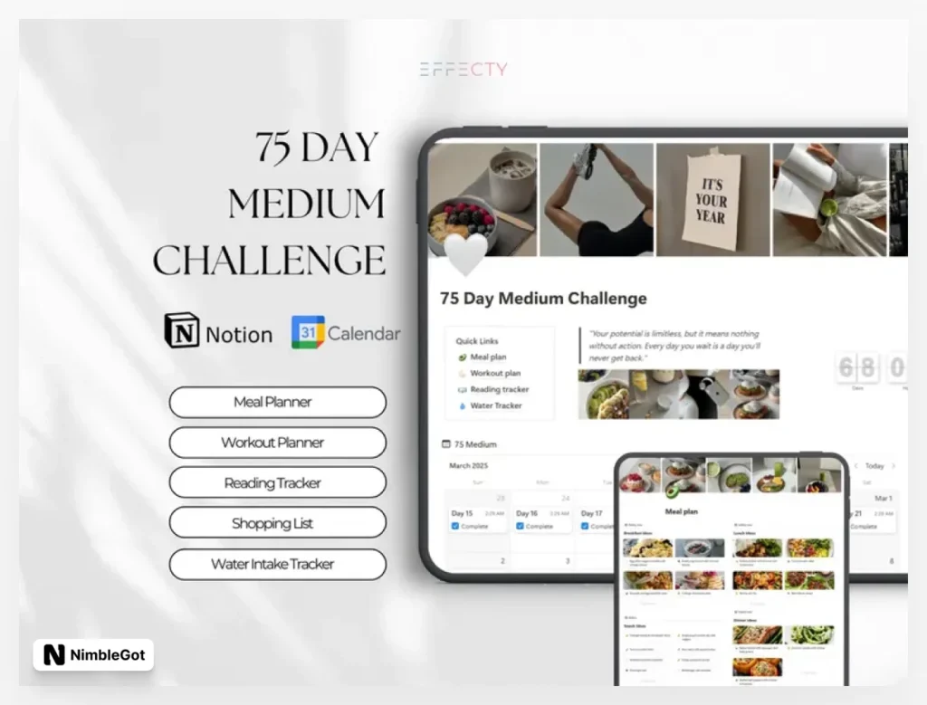 75 Day Challenge Tracker