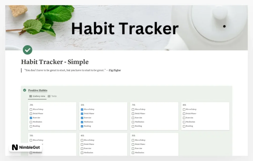 Habit Tracker - Simple