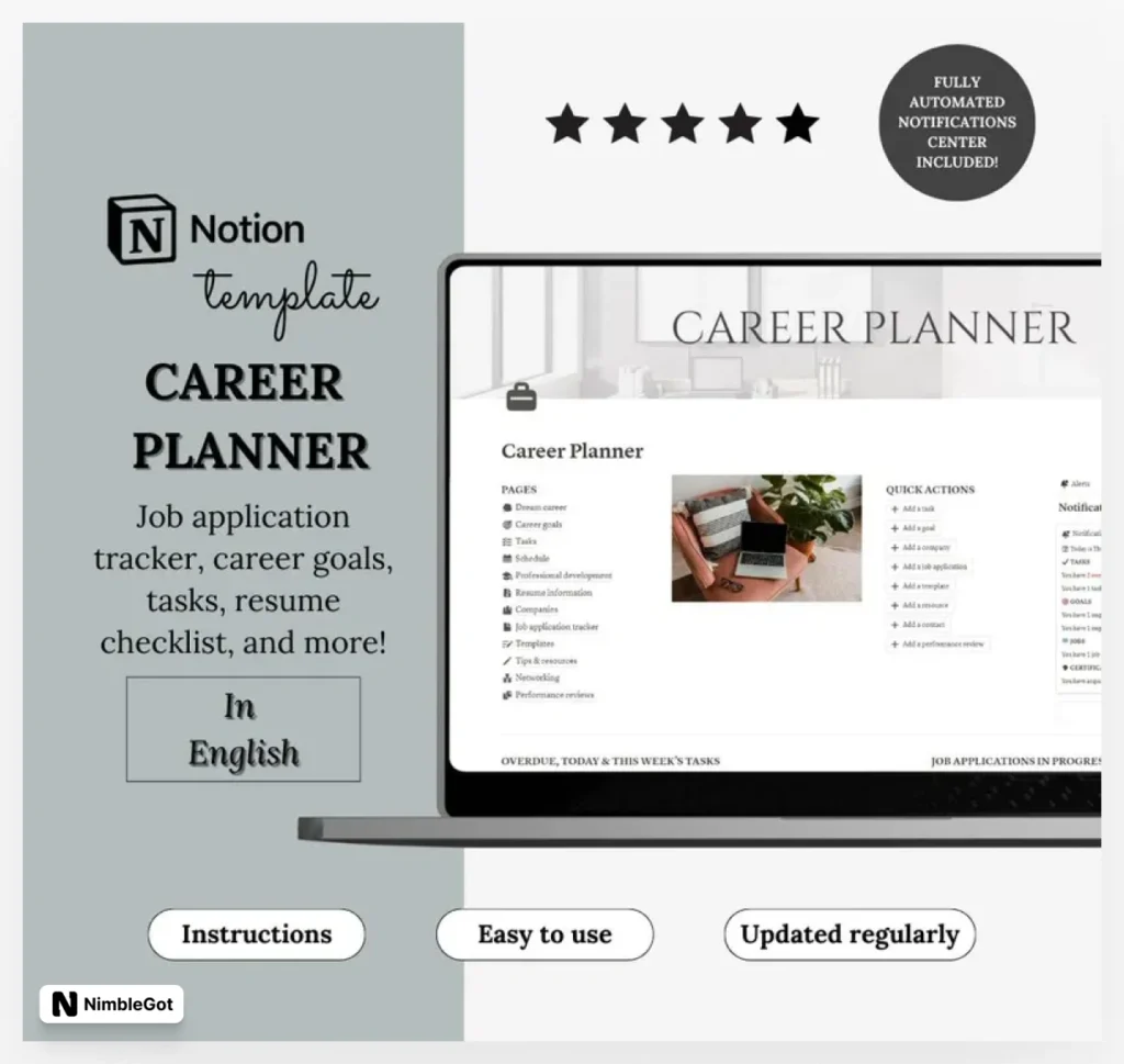 Career Goals & Job Application Tracker