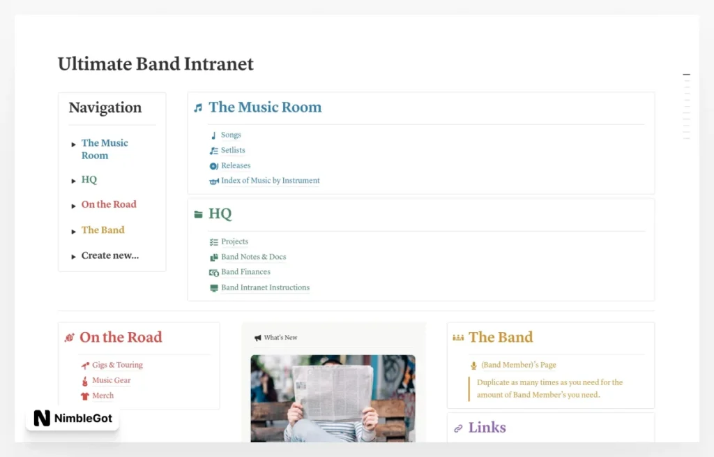 Ultimate Band Intranet