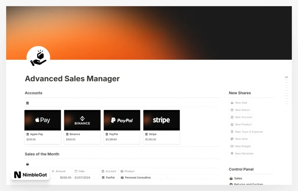 Advanced Sales Manager