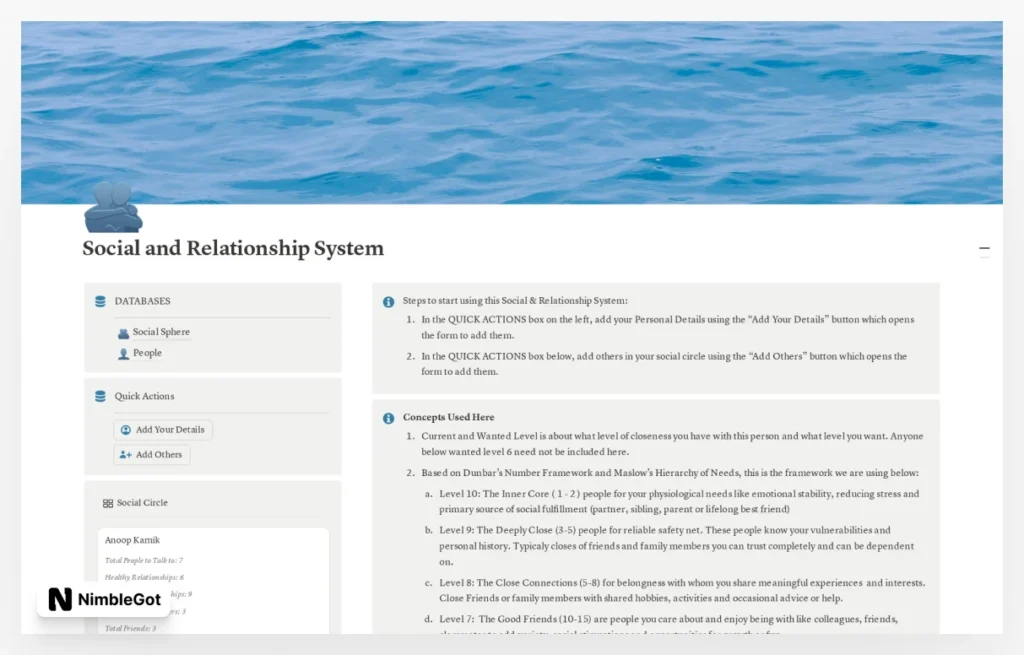 Social & Relationship System