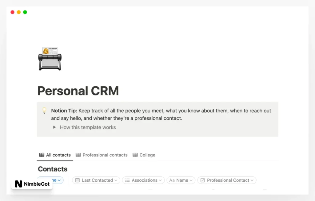 Personal CRM
