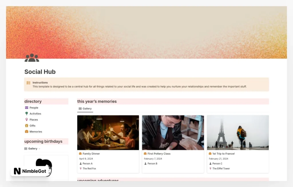 Social Hub / Personal CRM