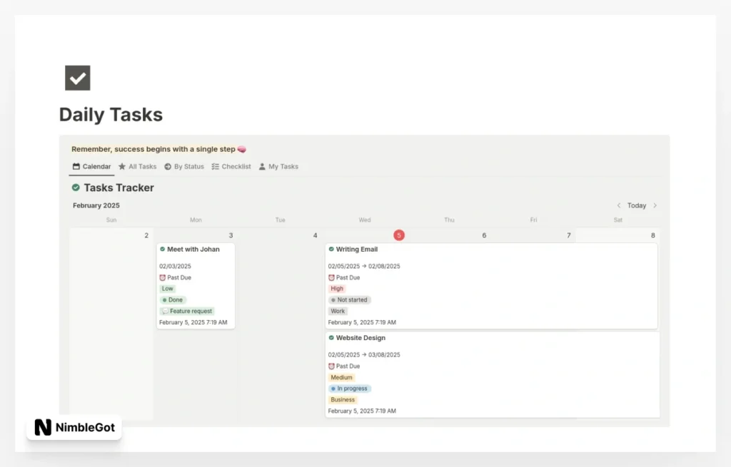 Daily Task Automation | Smart Task Tracker