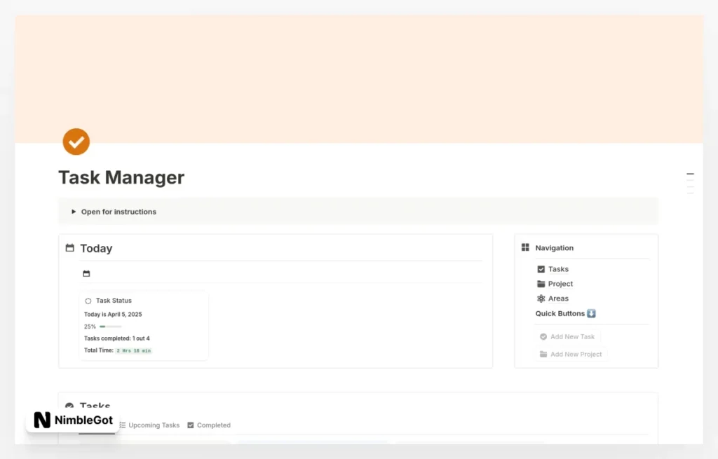 Task Manager With Time Tracker